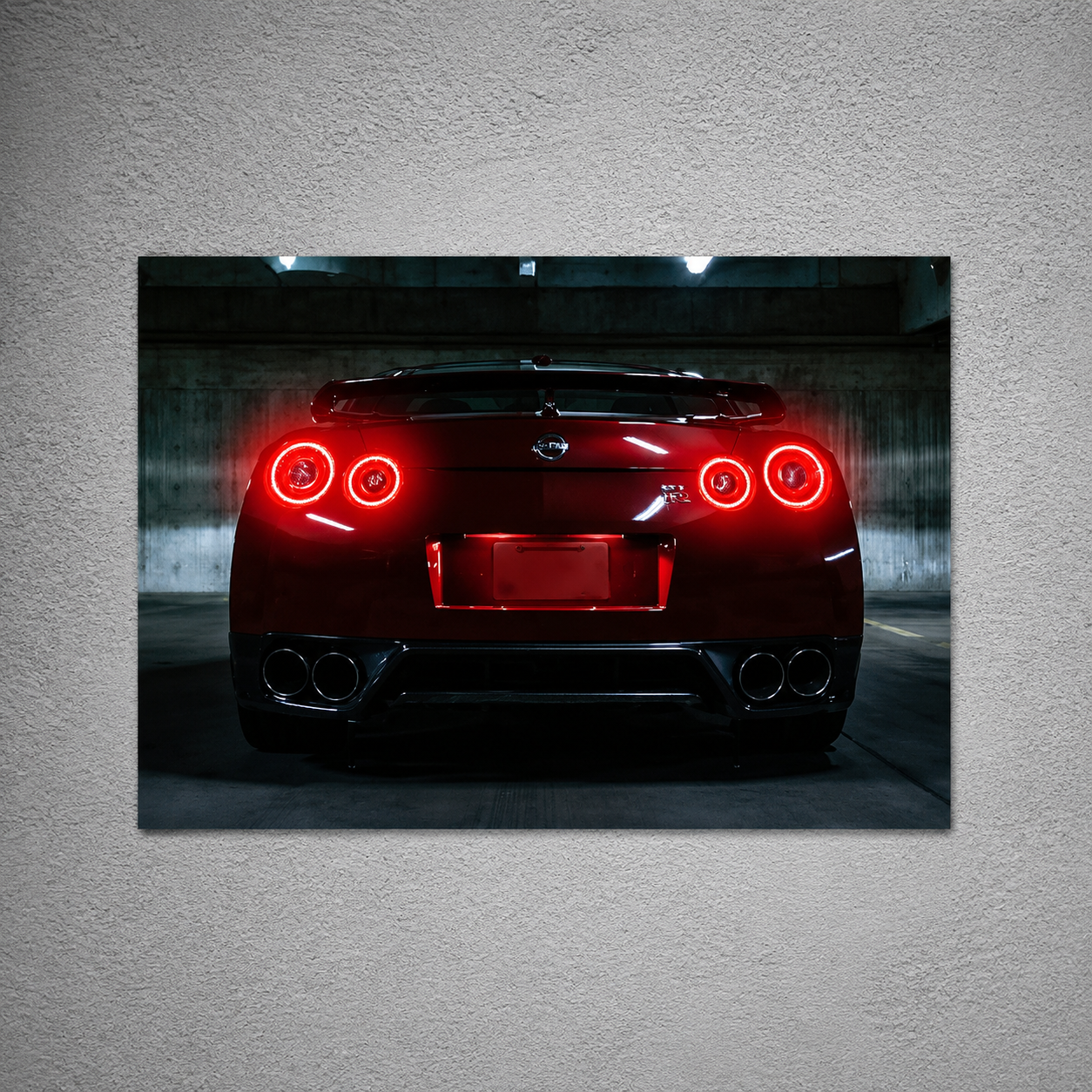Nissan GTR Red (Neon Poster)