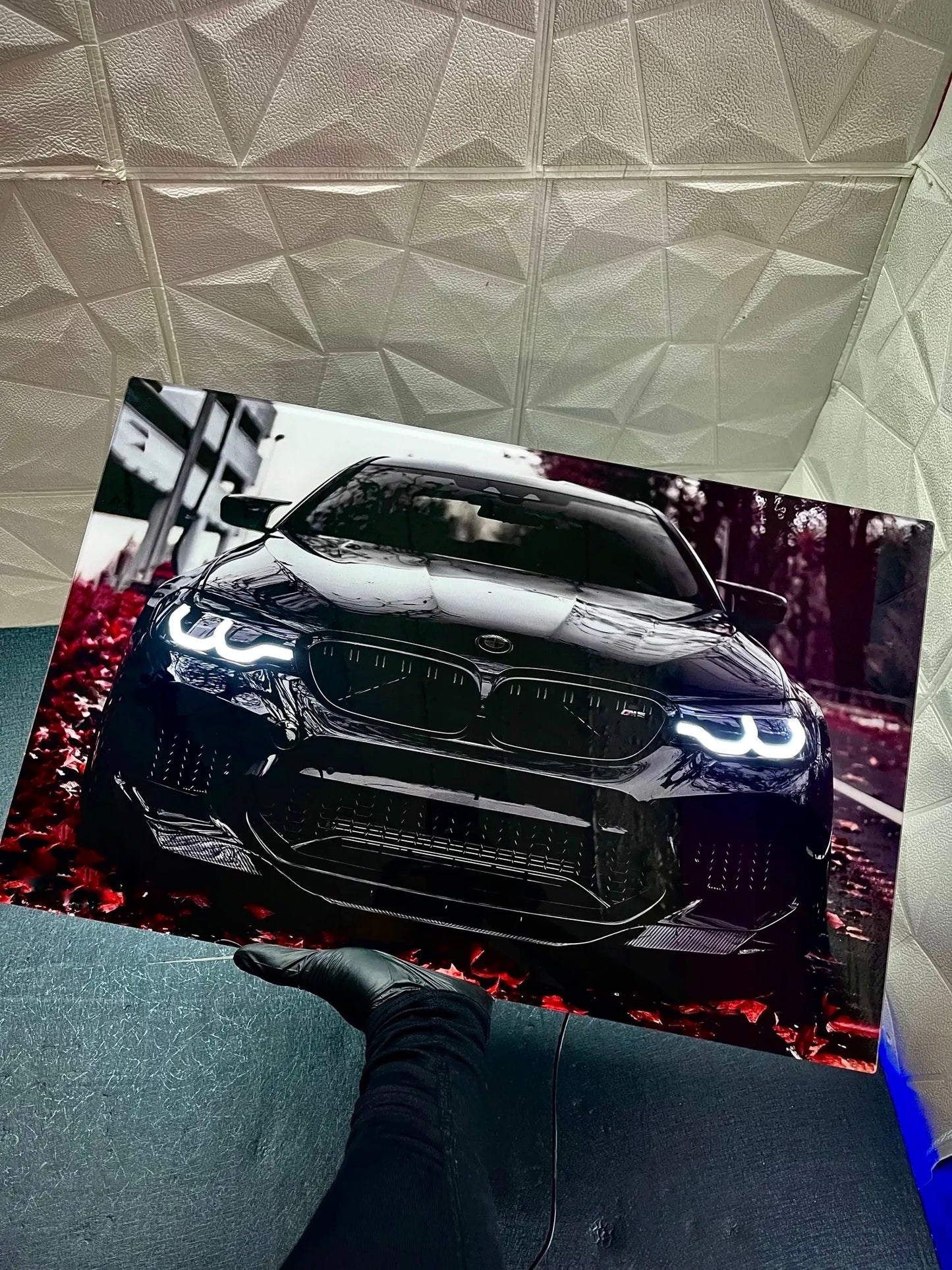 BMW M3 F90 Black (Neon Poster)