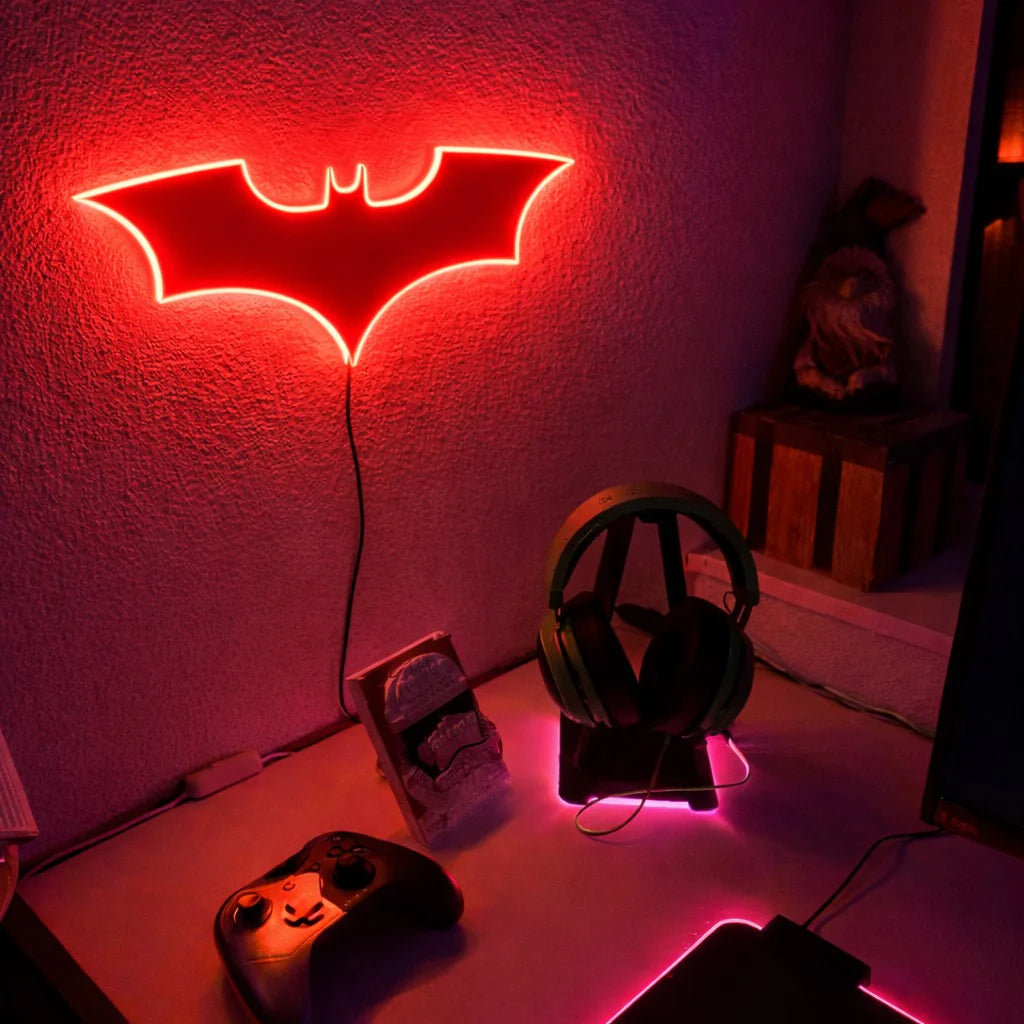 The bat signal neon