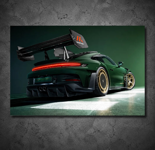 Porsche GT3RS - Green (Neon Poster)