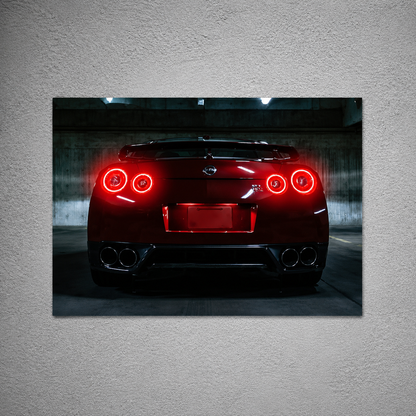 Nissan GTR Red (Neon Poster)