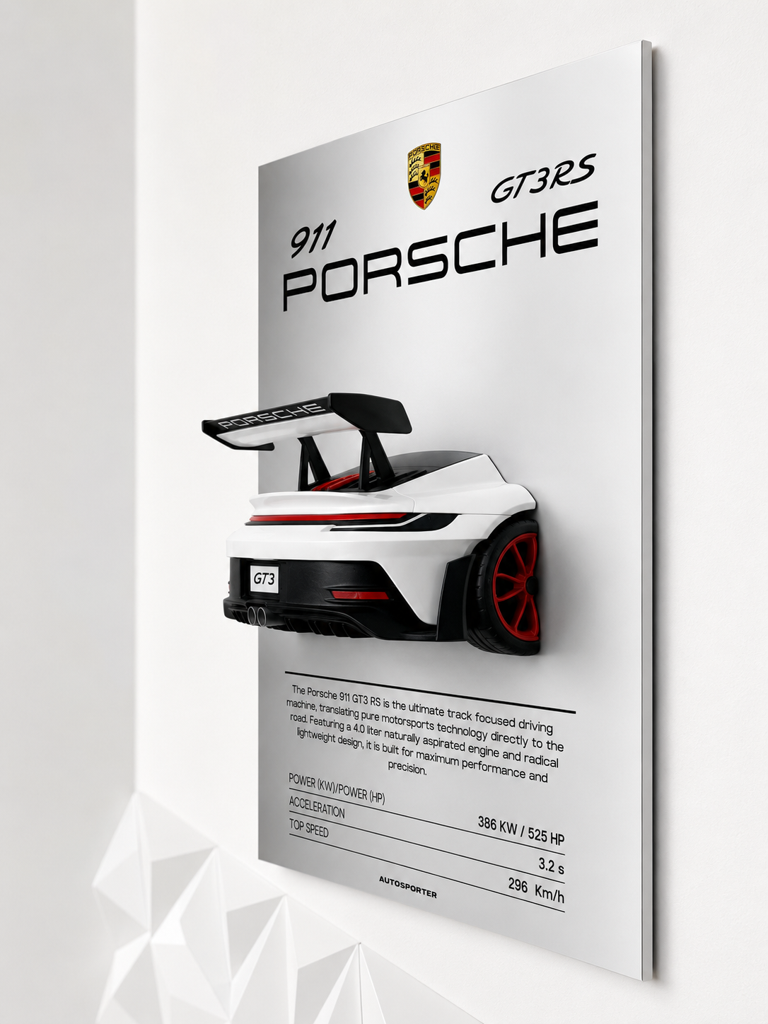 Porsche GT3RS Car poster
