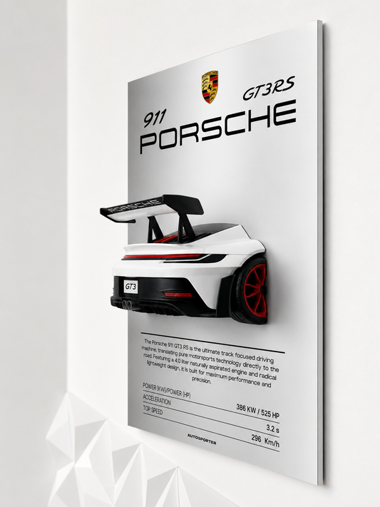 Porsche GT3RS Car poster