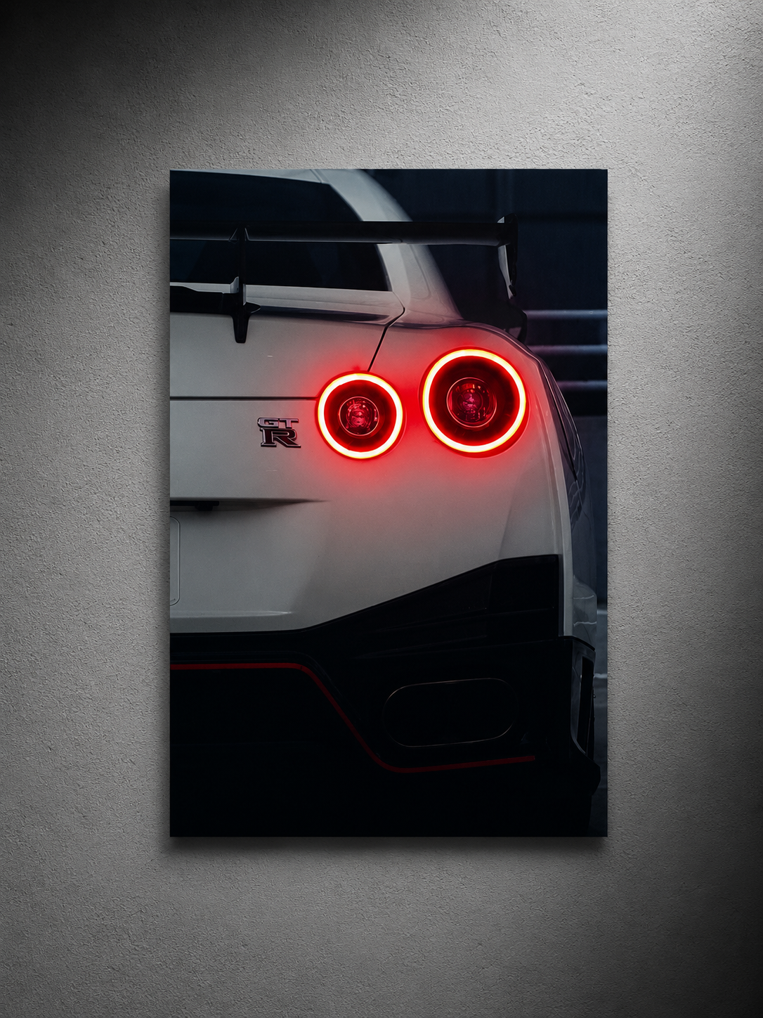 Nissan GTR Nismo White (Neon Poster)
