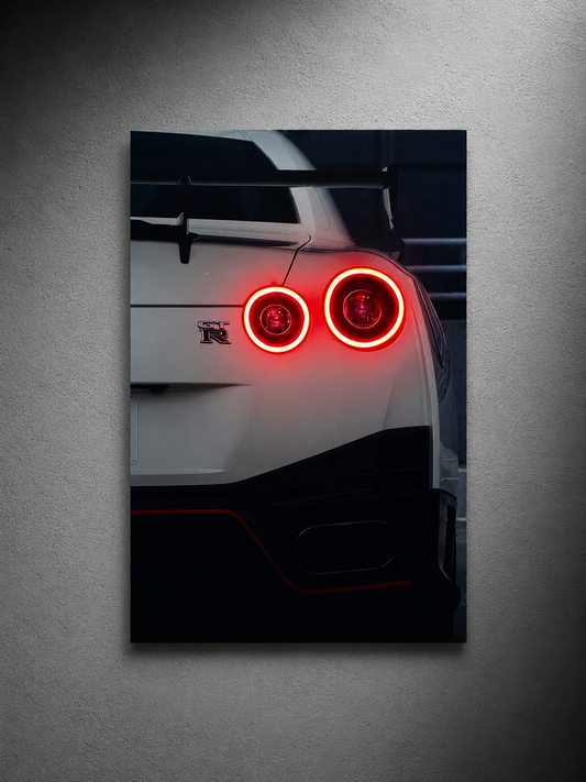 Nissan GTR Nismo White (Neon Poster)