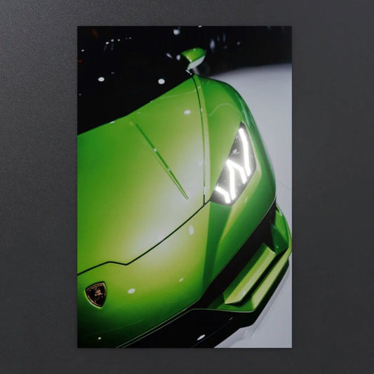 Lamborghini Aventador - green  (Neon Poster)