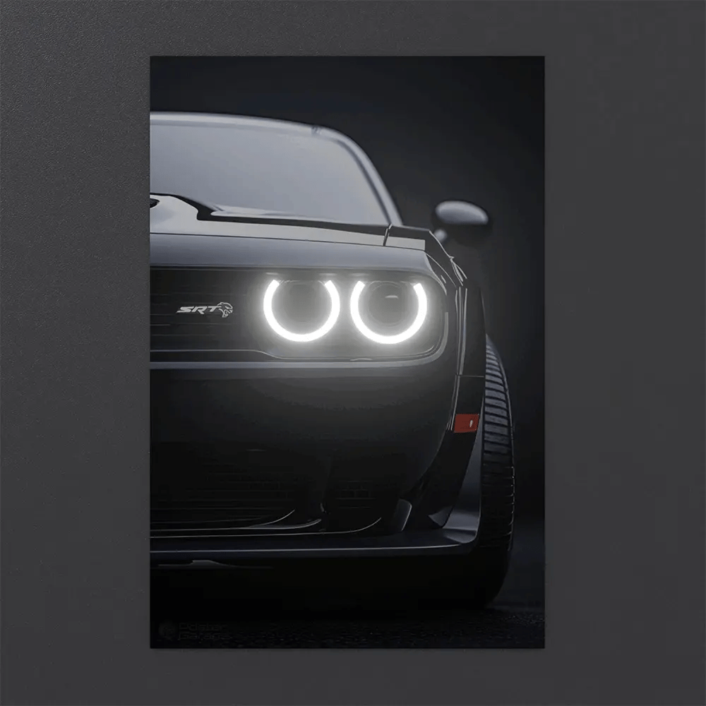 Dodge Challenger SRT Hellcat (Neon Poster)