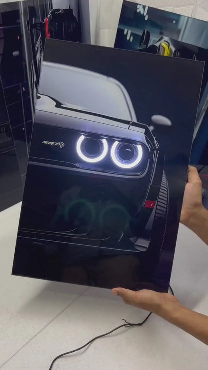 Dodge Challenger SRT Hellcat (Neon Poster)