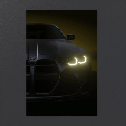BMW M3 G80 Black (Neon Poster)