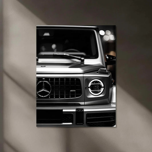 Mercedes G63 AMG Silver (Neon Poster)