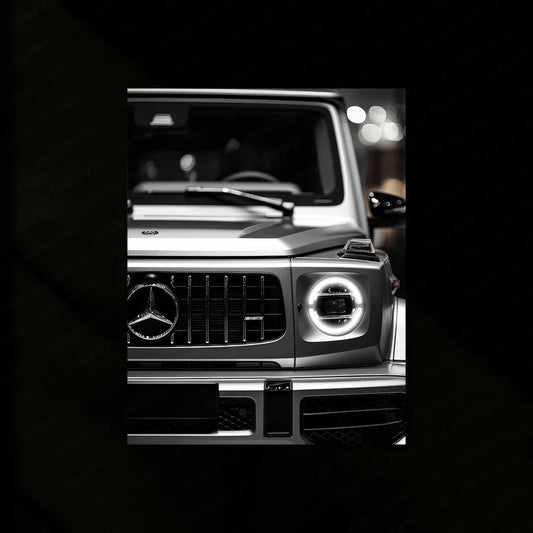 Mercedes G63 AMG Silver (Neon Poster)
