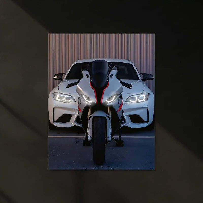 BMW White Edition (Neon Poster)