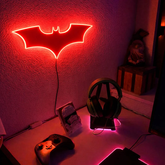 The bat signal neon