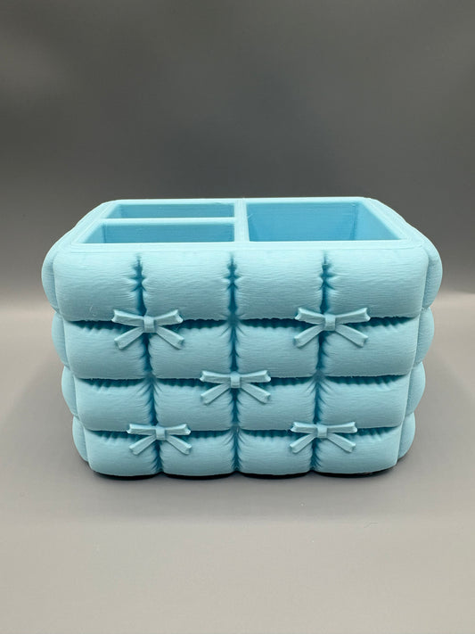 Aesthetic Bow Makeup Organizer