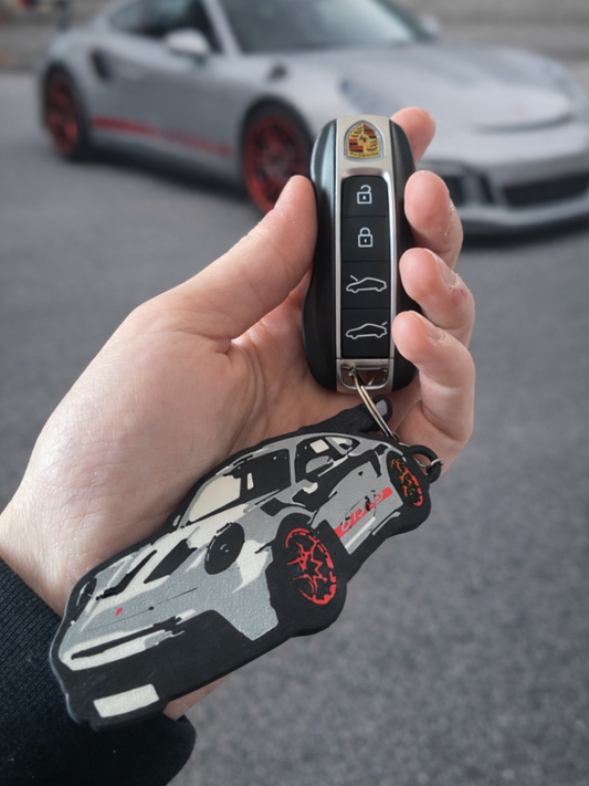 Porsche 911 GT3 RS keychain.